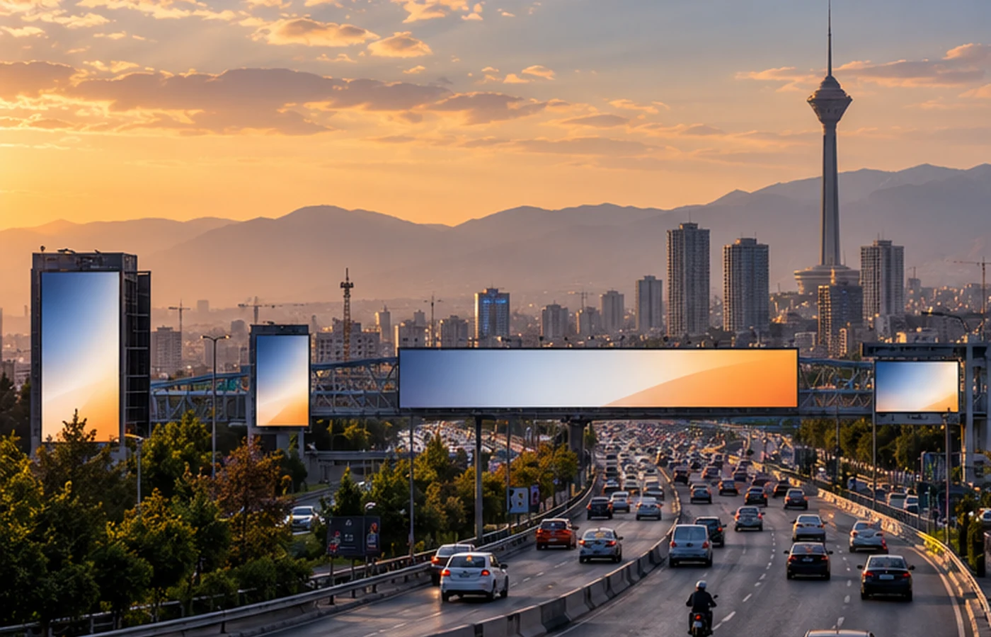 تصویر مفهومی تبلیغات محیطی ایران